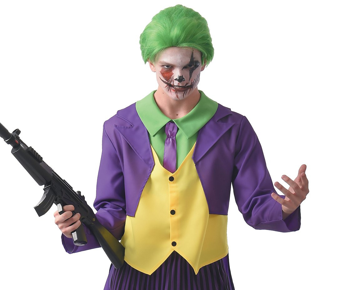 Role play-set for adult Crazy Clown (jacket with vest, tie, pants), size 52